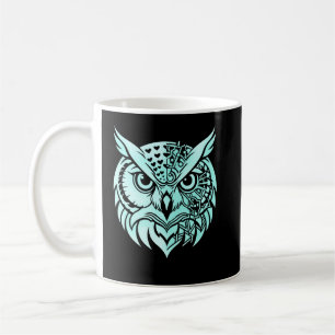 Caneca De Café Identidade de Coruja Abstrata – Observador Simbóli