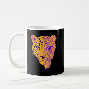 Caneca De Café Identidade de Pantera Abstrata – Arte Moderna Simb