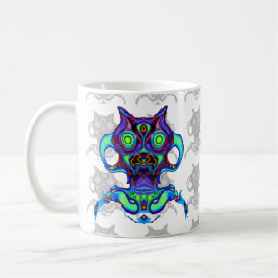 Caneca De Café Idiol espacial antigo colorido v1