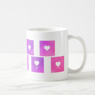 Caneca De Café Idioma do Amor com Notação de Música Coração
