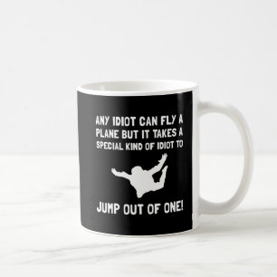 Caneca De Café Idiota Skydiving
