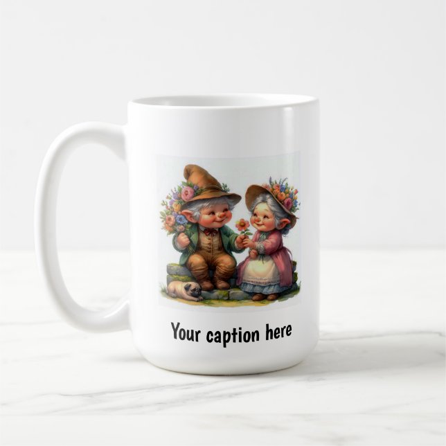 Caneca De Café Idosos Adoráveis Munchkins em roupas venenosas (Esquerda)