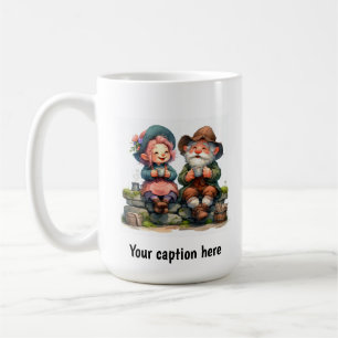 Caneca De Café Idosos Adoráveis Munchkins em roupas venenosas