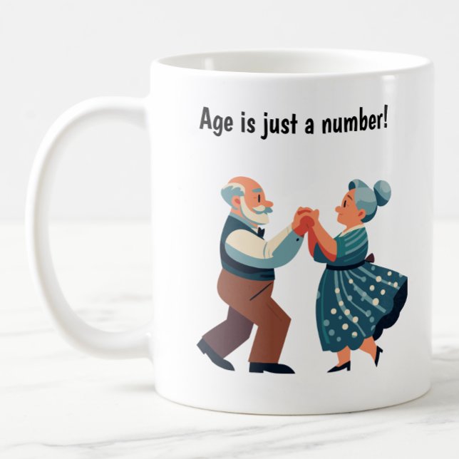 Caneca De Café Idosos com Espírito Jovem Dançando (Criador carregado)