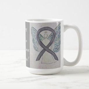 Caneca De Café Idosos Sensibilização para o Abuso Ribbon Angel