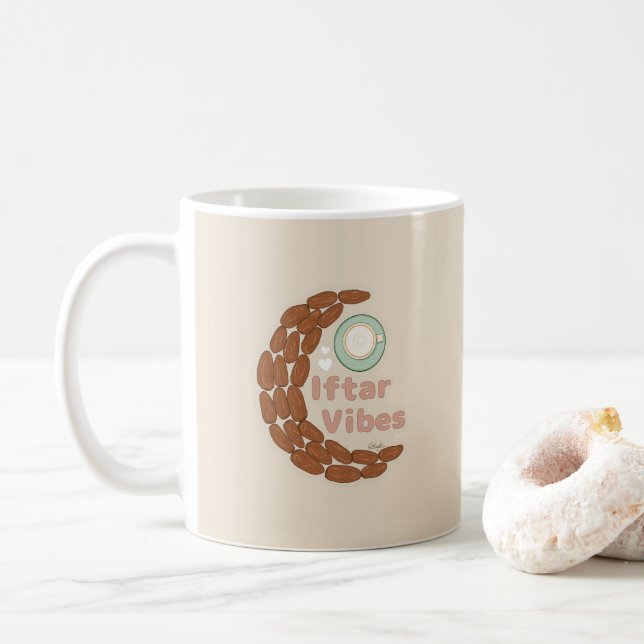 Caneca De Café Iftar vibes inspirado (Com Donut)