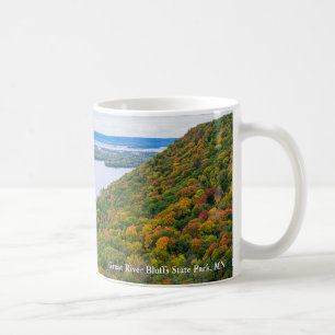 Caneca De Café ignorando o rio mississippi e os blefe