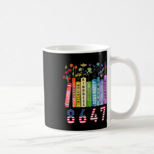 Caneca De Café Igualdade de Direitos Livro Flor Anti-Trump Femini