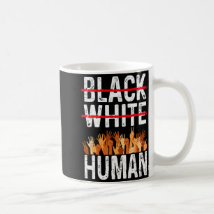 Caneca De Café Igualdade Humana Preto Branco Roupas Mês da Histór