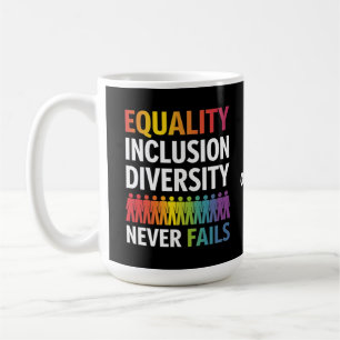 Caneca De Café Igualdade Inclusão Diversidade Equidade Ganhos De 