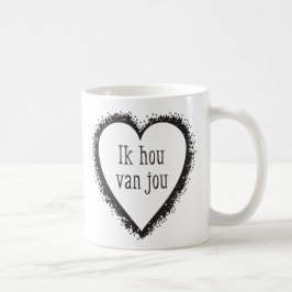 Caneca De Café Ik hou camionete jou, eu te amo no Dutch