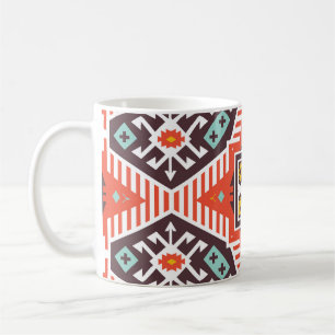 Caneca De Café Ikat Aztec: Textura em striping étnico