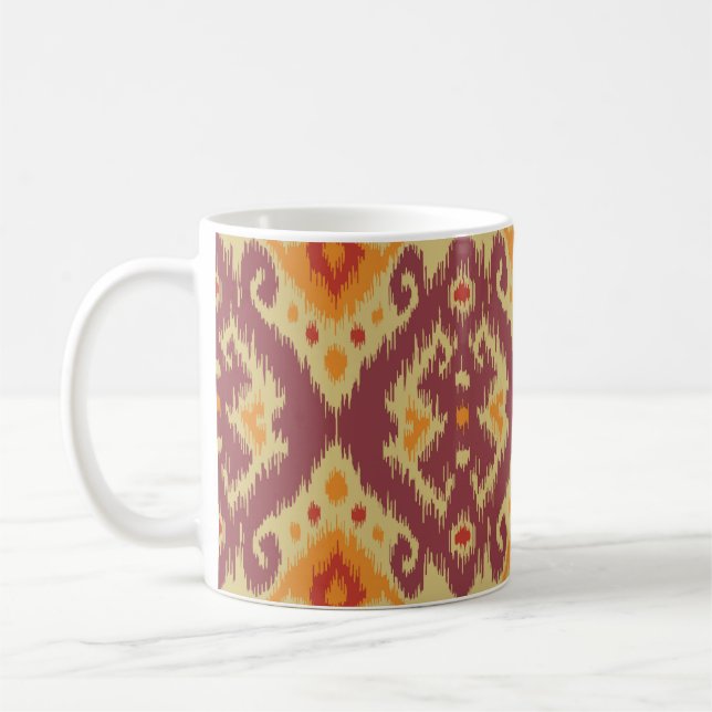 Caneca De Café Ikat Chevron: fundo tradicional (Esquerda)