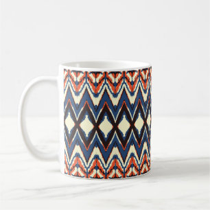 Caneca De Café Ikat padrão perfeito. tie dye shibori impressão co