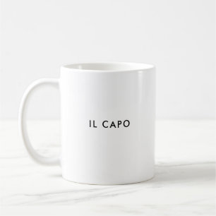 Caneca De Café Il Capo   O Chefe   Mug De Café Italiano Personali