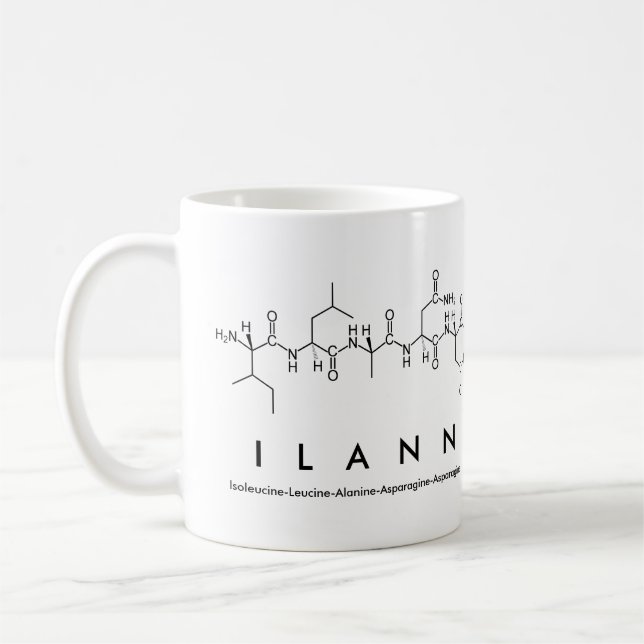 Caneca De Café Ilann peptide name mug (Esquerda)