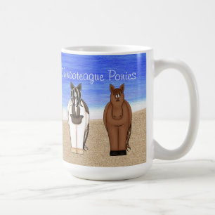 Caneca De Café Ilha Assateague VA Chincoteague Ponies Horse Mug