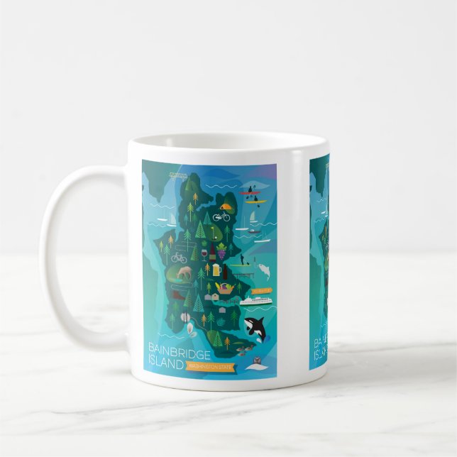 Caneca De Café Ilha Bainbridge, Washington Mug (Esquerda)
