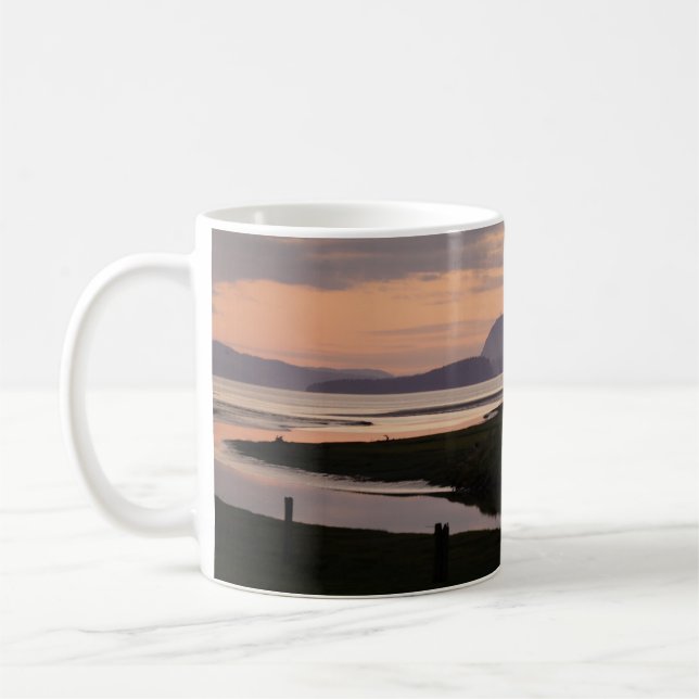Caneca De Café Ilha Camano, WA, no Classic Mug ao Pôr do Sol (Esquerda)