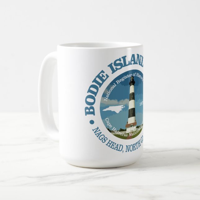 Caneca De Café Ilha de Bodie Light (Frente Esquerda)