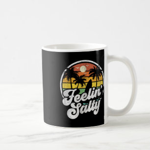 Caneca De Café Ilha de Férias Sentindo Salgado Surfando Palmeira