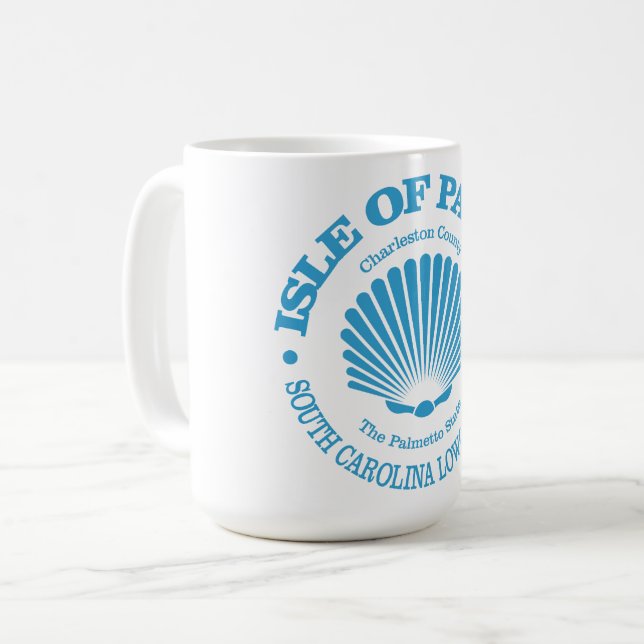 Caneca De Café Ilha de Palms (concha) (Frente Esquerda)
