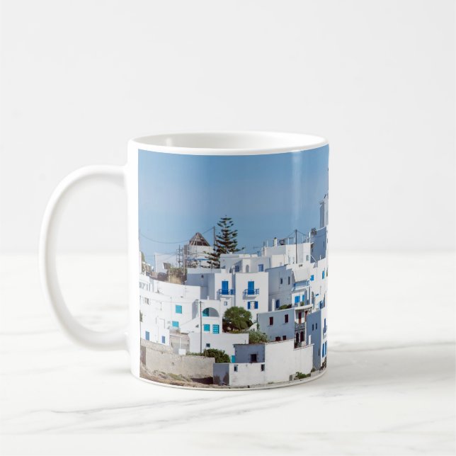 Caneca De Café Ilha de Paros com a aldeia de naoussa (Esquerda)