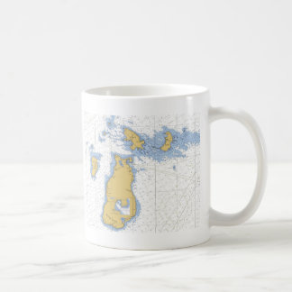 Caneca De Café Ilha do castor, carta náutica do MI