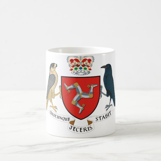 Caneca De Café ilha do emblema do homem (Centro)