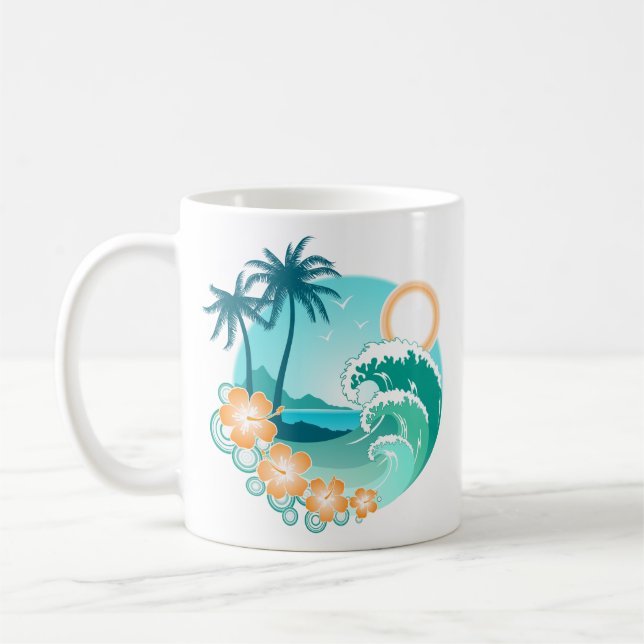 Caneca De Café Ilha Havaiana 1 (Esquerda)