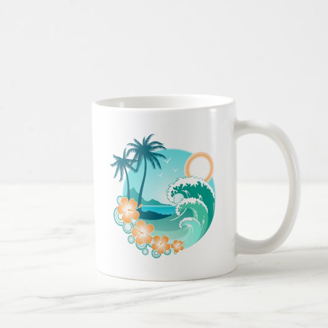 Caneca De Café Ilha Havaiana 1 (Direita)