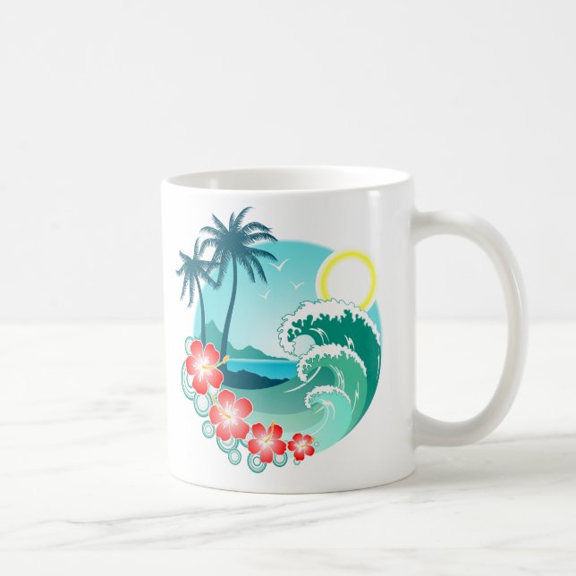 Caneca De Café Ilha Havaiana 2 (Direita)