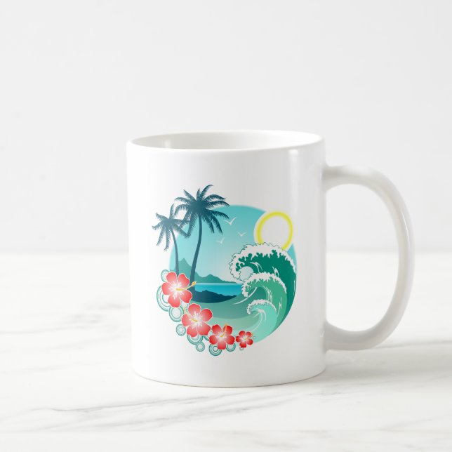 Caneca De Café Ilha Havaiana 2 (Direita)
