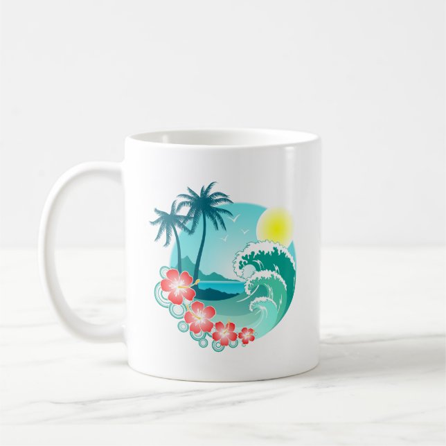 Caneca De Café Ilha Havaiana 3 (Esquerda)