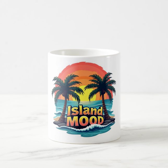 Caneca De Café Ilha Mood Sunset Palm Mug (Centro)