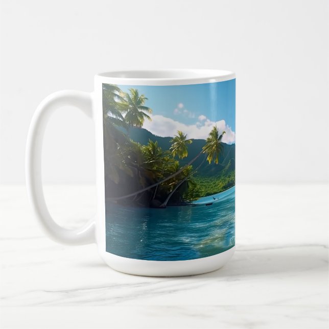 Caneca De Café Ilha Paradisíaca da Costa Rica (Esquerda)
