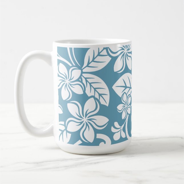 CANECA DE CAFÉ ILHA PLUMÉRIA (AZUL SLATE) (Esquerda)