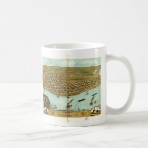 Caneca De Café Ilha Rock Island County Illinois da rocha (1869)