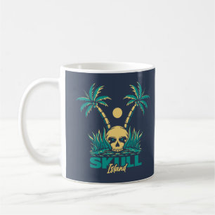 Caneca De Café Ilha Skull