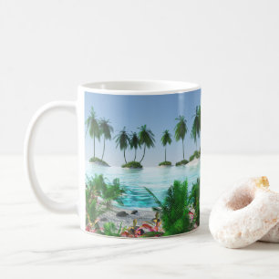 Caneca De Café Ilha tropical do paraíso
