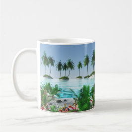 Caneca De Café Ilha tropical do paraíso