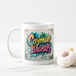 Caneca De Café Ilhas Cayman, Grafite Vibes: Arte nas Ilhas
