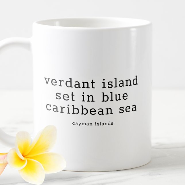 Caneca De Café Ilhas Cayman, Ilha de Verdant (Criador carregado)