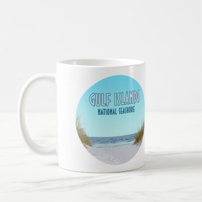 Caneca De Café Ilhas do Golfo - Seashore Mississippi, Flórida (Esquerda)