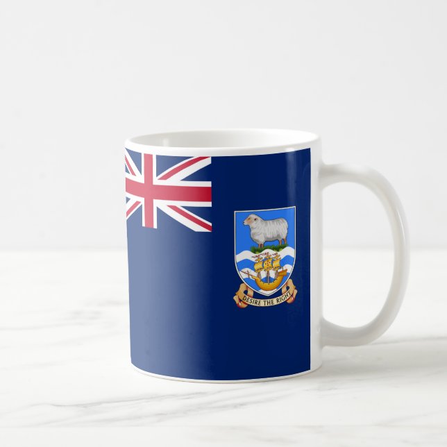 Caneca De Café Ilhas Falkland Flag Cerâmica Mug (Direita)