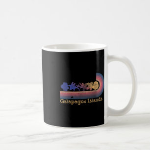 Caneca De Café Ilhas Galápagos Flores Tropicais Retro Estilo 80