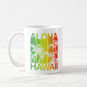 Caneca De Café Ilhas Retro Aloha Hawaii