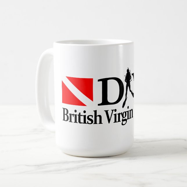 Caneca De Café Ilhas Virgens Britânicas DV4 (Frente Esquerda)