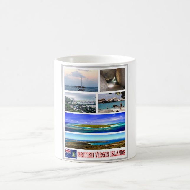 Caneca De Café Ilhas Virgens Britânicas - Mosaico - (Centro)