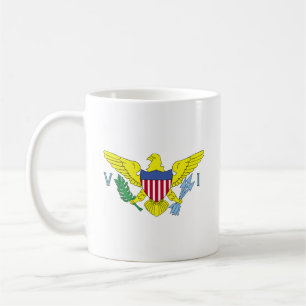 Caneca De Café Ilhas Virgens Flag Mug